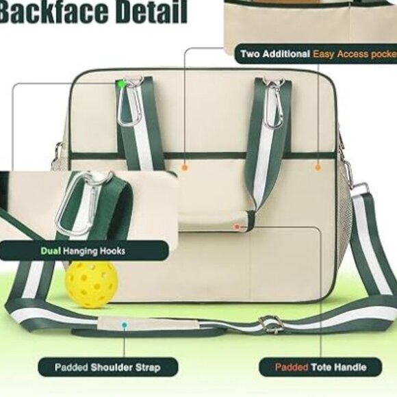 Newluck NWT Pickleball Tote Sling Bag - Picture 4 of 8